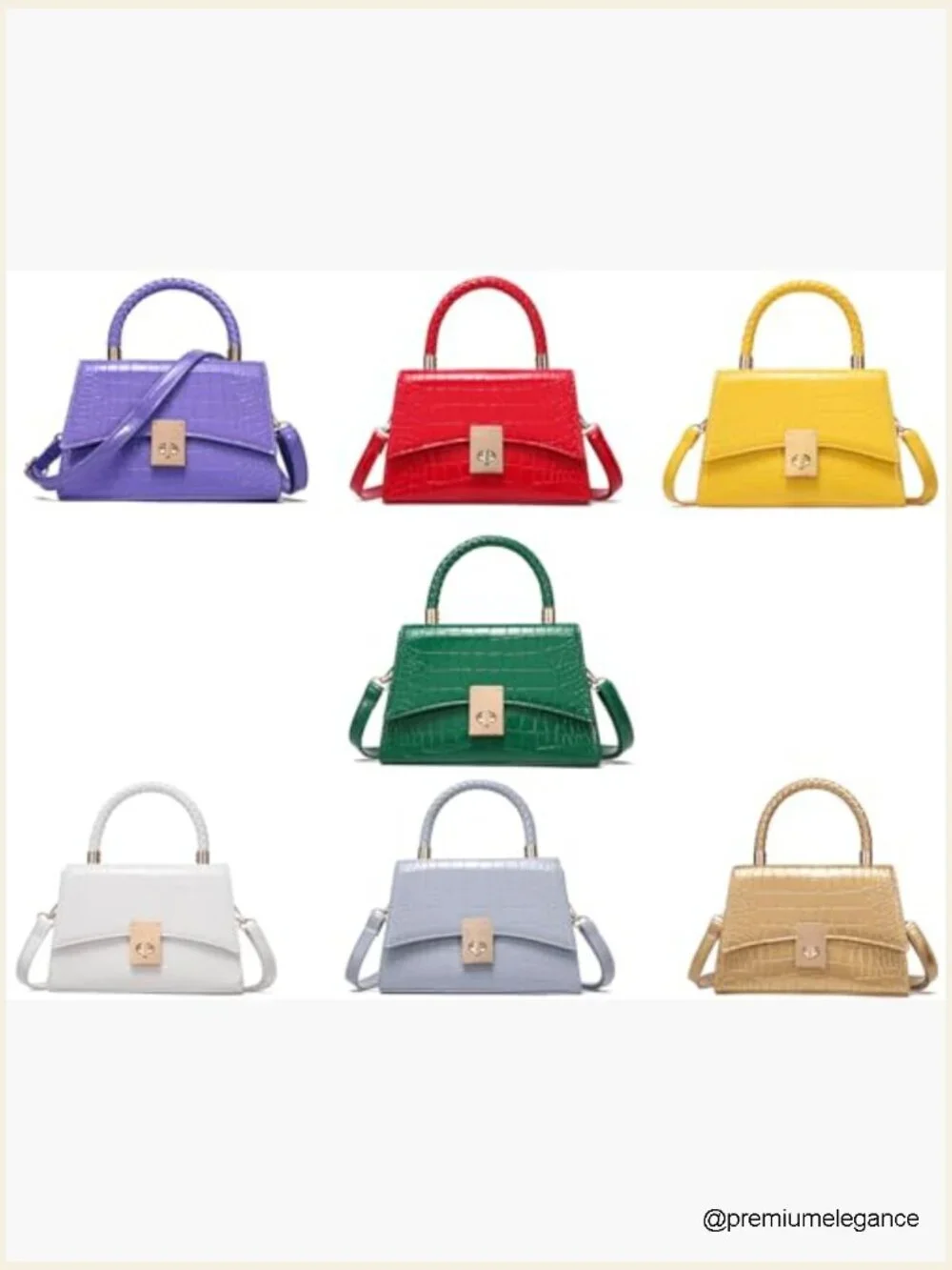 Crossbody Bag Satchel Handbag Mini Purse Shoulder Bag Croc Pattern